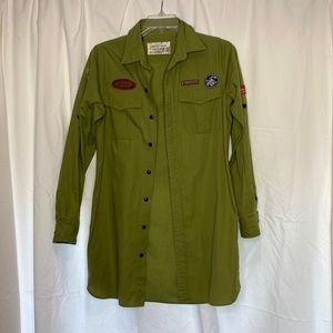 Vintage army green vintage button down size M